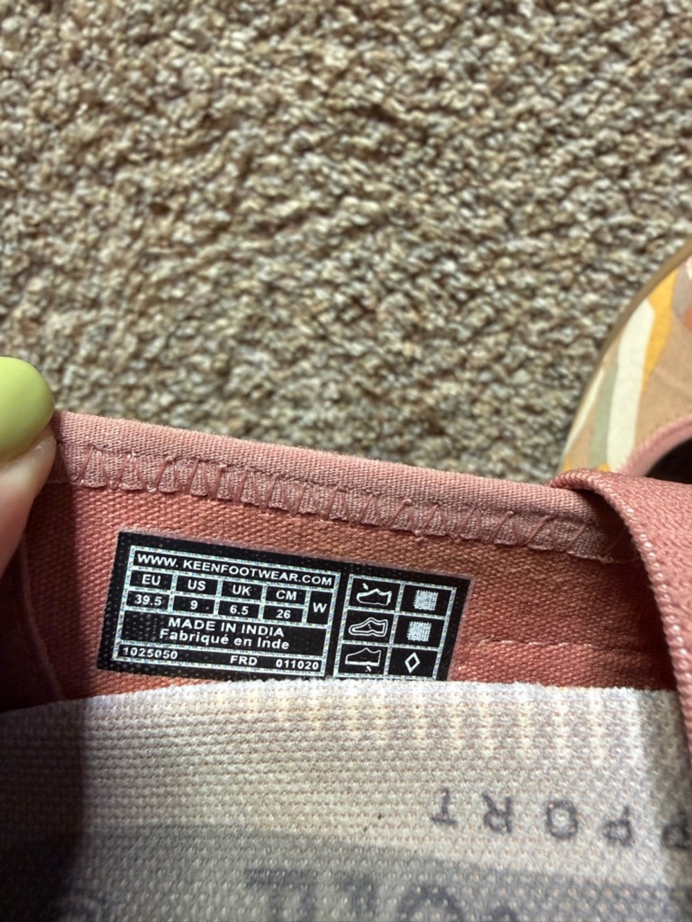 Comfy Keen Pink, Yellow & Cream Patterned Slip-On Mary Janes - Picture 3 of 4